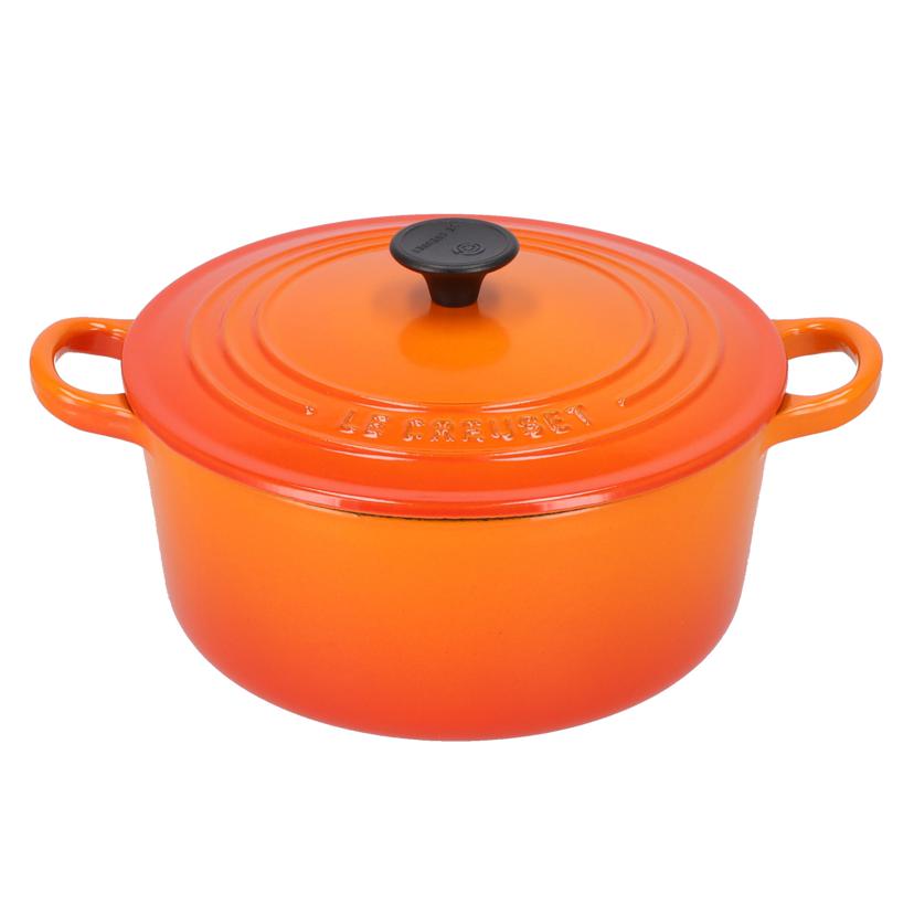 LE　CREUSET ル・クルーゼ /シグニチャー　ココット　ロンド　22cm　オレンジ/25001 22 09 02491//ABランク/70
