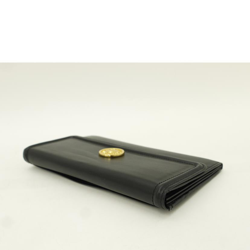 VERSACE ヴェルサーチ/二つ折り長財布／ブラック//Aランク/69
