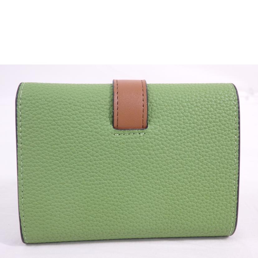LOEWE ロエベ/バーティカルウォレット／3つ折り財布／緑//102***/Aランク/84