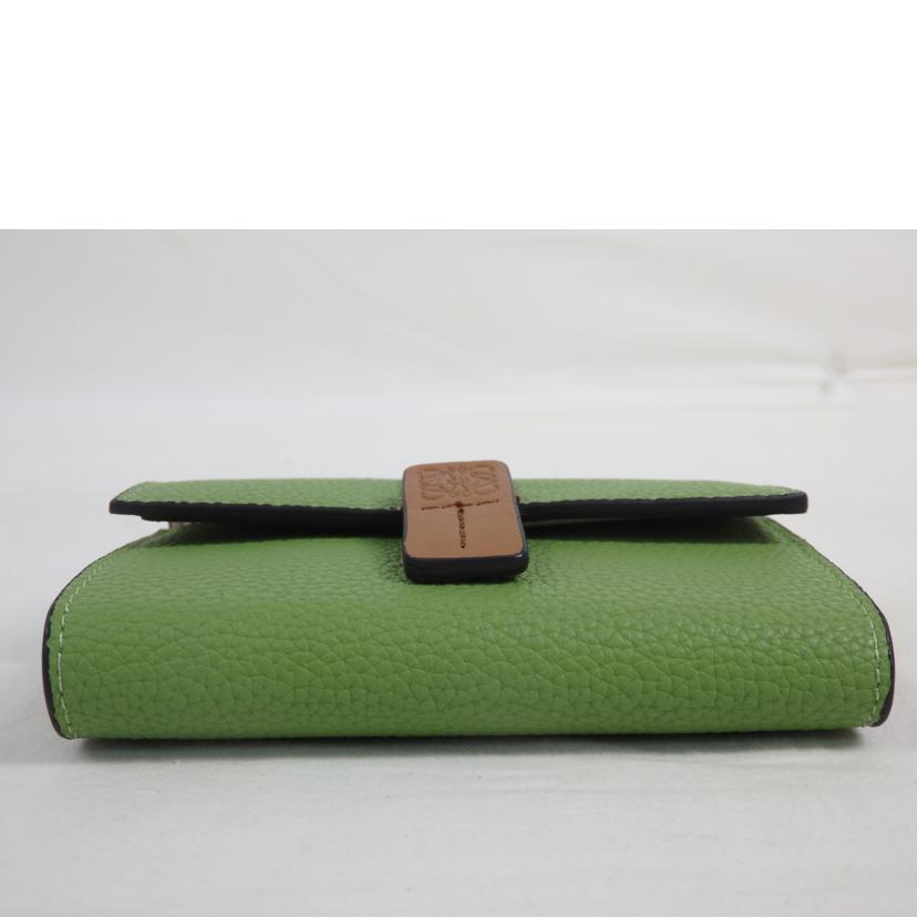 LOEWE ロエベ/バーティカルウォレット／3つ折り財布／緑//102***/Aランク/84