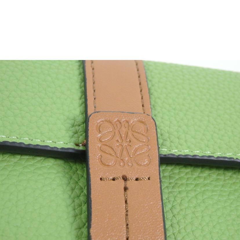 LOEWE ロエベ/バーティカルウォレット／3つ折り財布／緑//102***/Aランク/84