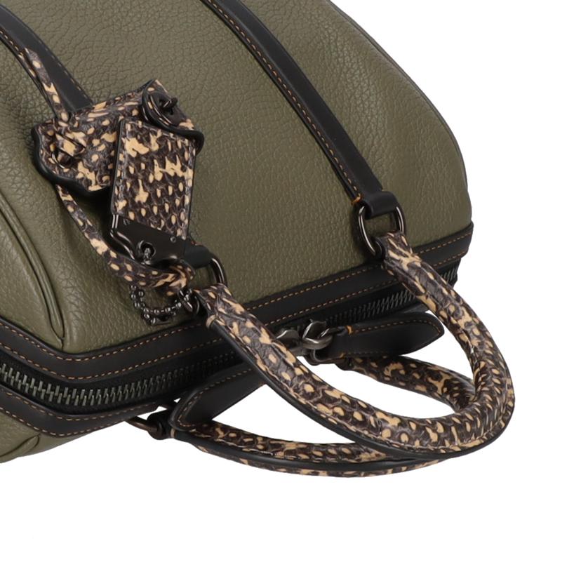 COACH ｺｰﾁ/ルビーサッチェル25・カラーブロック・スネークスキンデイテール/C8533//M22**/Aランク/94