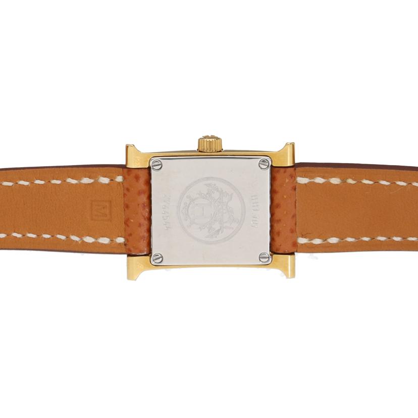 HERMES エルメス/Hウォッチ　／　ゴールド　／　レザーベルト/HH1.101.130/UGO//274*******/Aランク/91