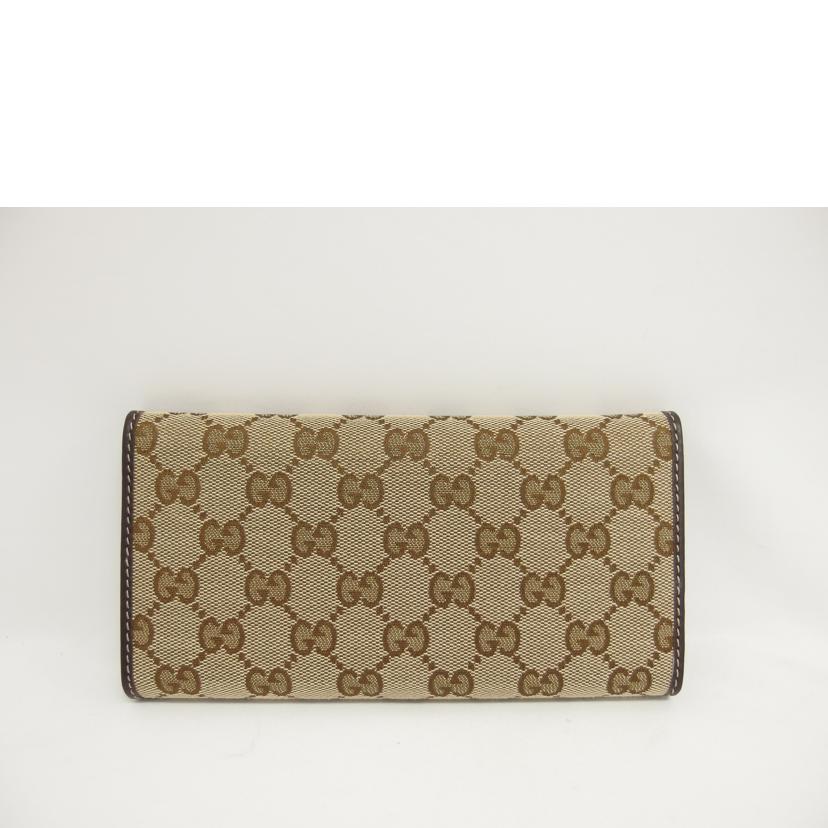 GUCCI グッチ/GGキャンバス／三つ折り長財布／ベージュ×ブラウン/181595//095*/Aランク/04