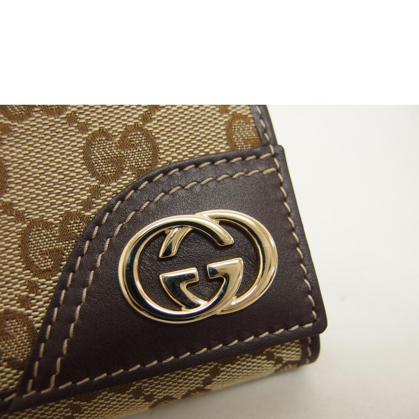 GUCCI グッチ/GGキャンバス／三つ折り長財布／ベージュ×ブラウン/181595//095*/Aランク/04