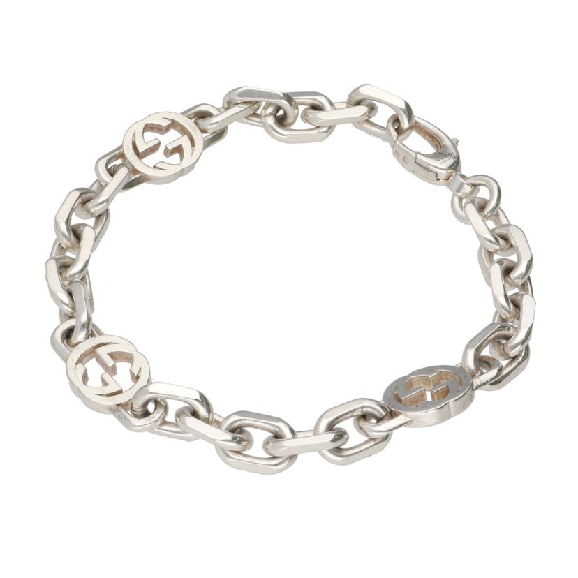 GUCCI グッチ/インターロッキンクGロゴチェーンブレスレット/620798 J8400 8106//★738FI/Bランク/06