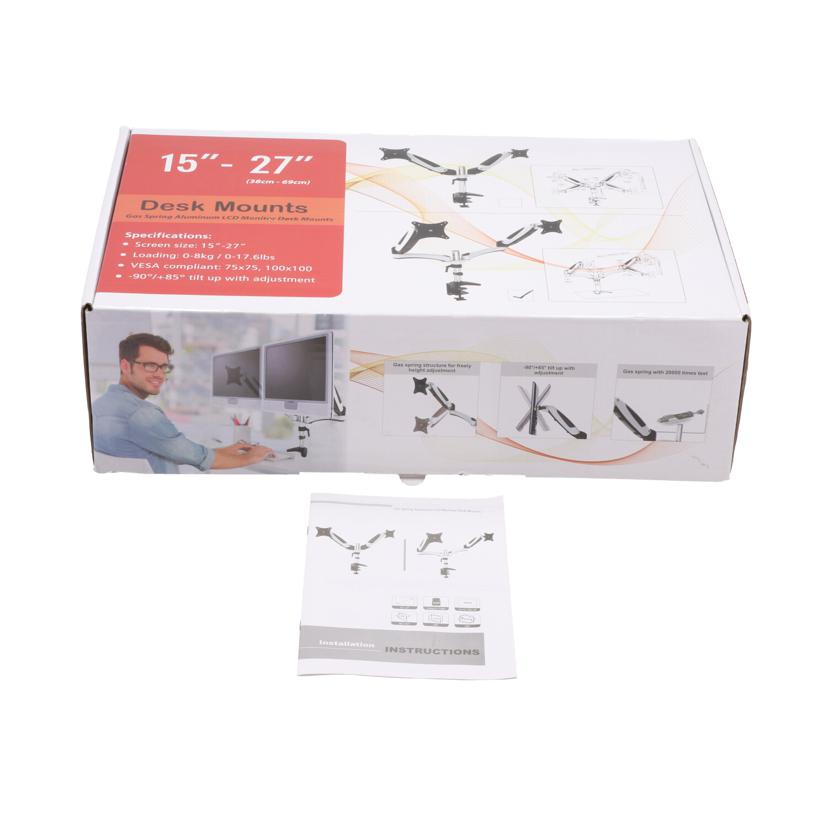 NoBrand ノーブランド　/モニターアーム（2モニター）/Desk Mount 15-27//-/Bランク/77