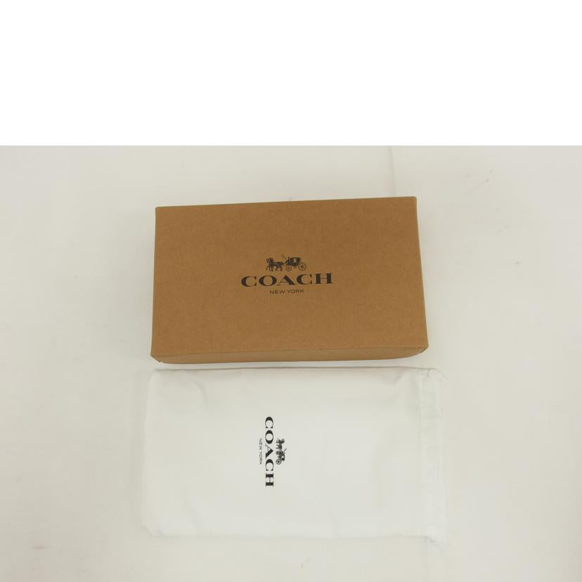COACH コーチ/クロスグレインレザー／ラウンドファスナー長財布／ブラック/58107//M22**/Aランク/04