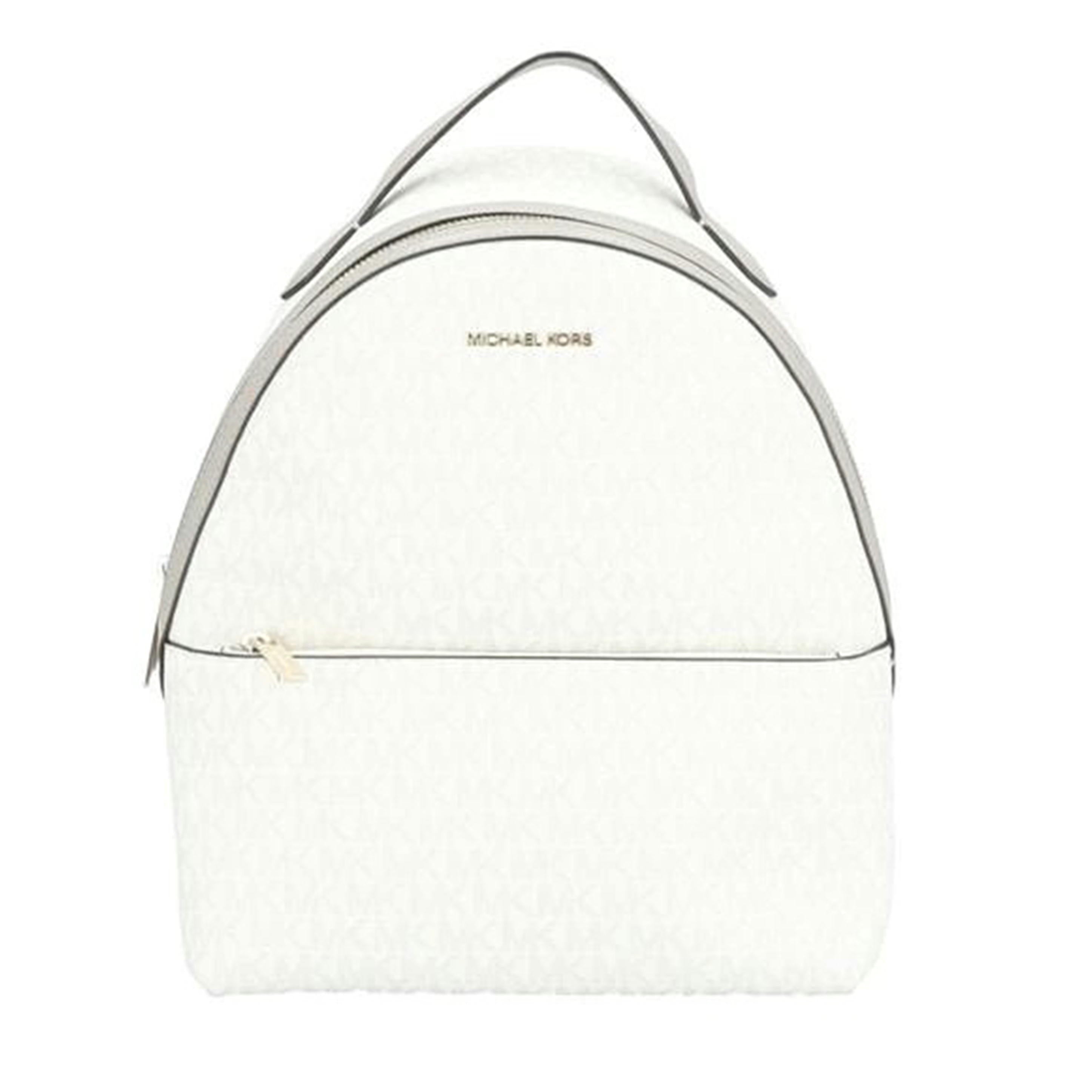 MICHAEL KORS マイケルコース/レザーロゴ柄ミディアムバックパック 白/35F3G6HB6V//ABランク/42