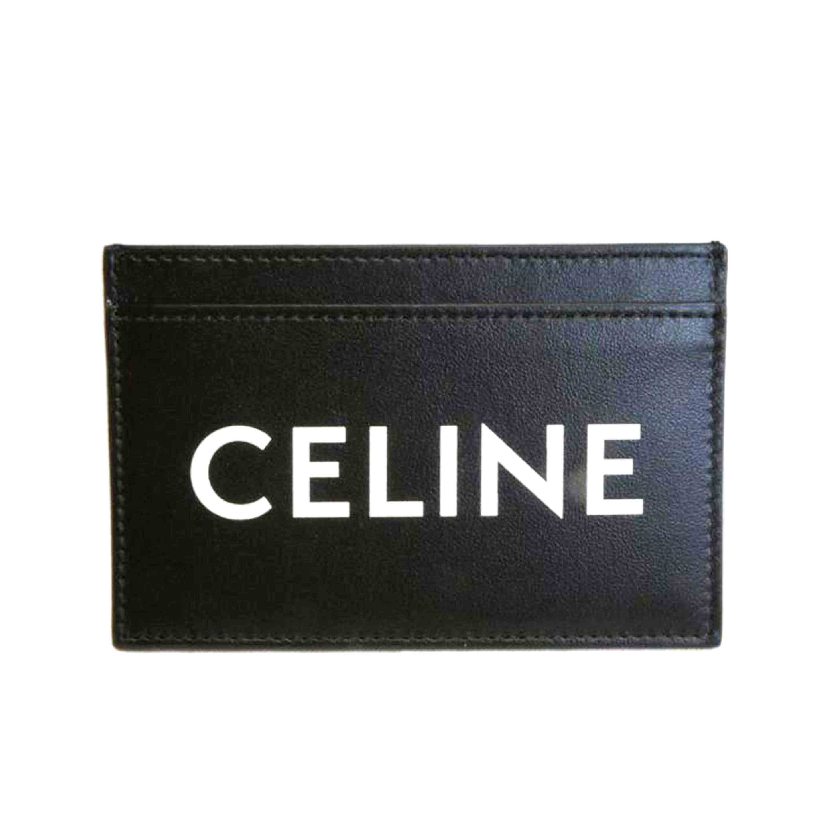 CELINE セリーヌ/ロゴレザーカードホルダー／パスケース//Aランク/92