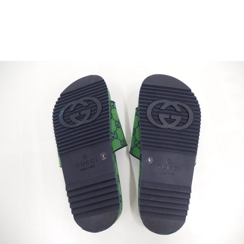 GUCCI グッチ/GG　キャンパスサンダル／グリーン/663660//ABランク/82