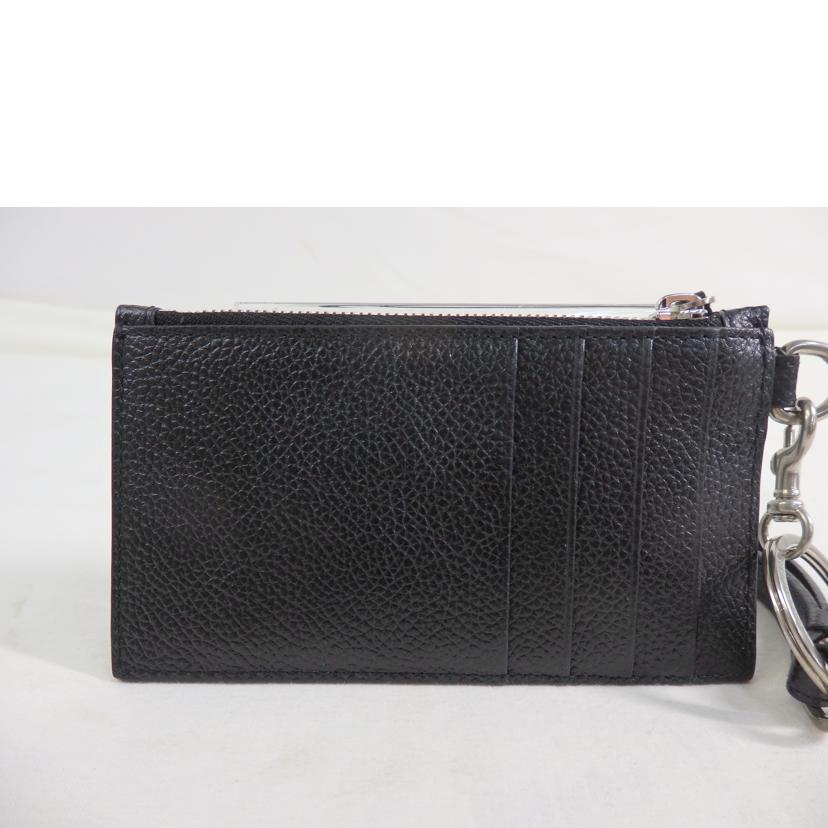 BALENCIAGA バレンシアガ/カードケース／ネックストラップ／キーリング付き／黒/594548//Aランク/84