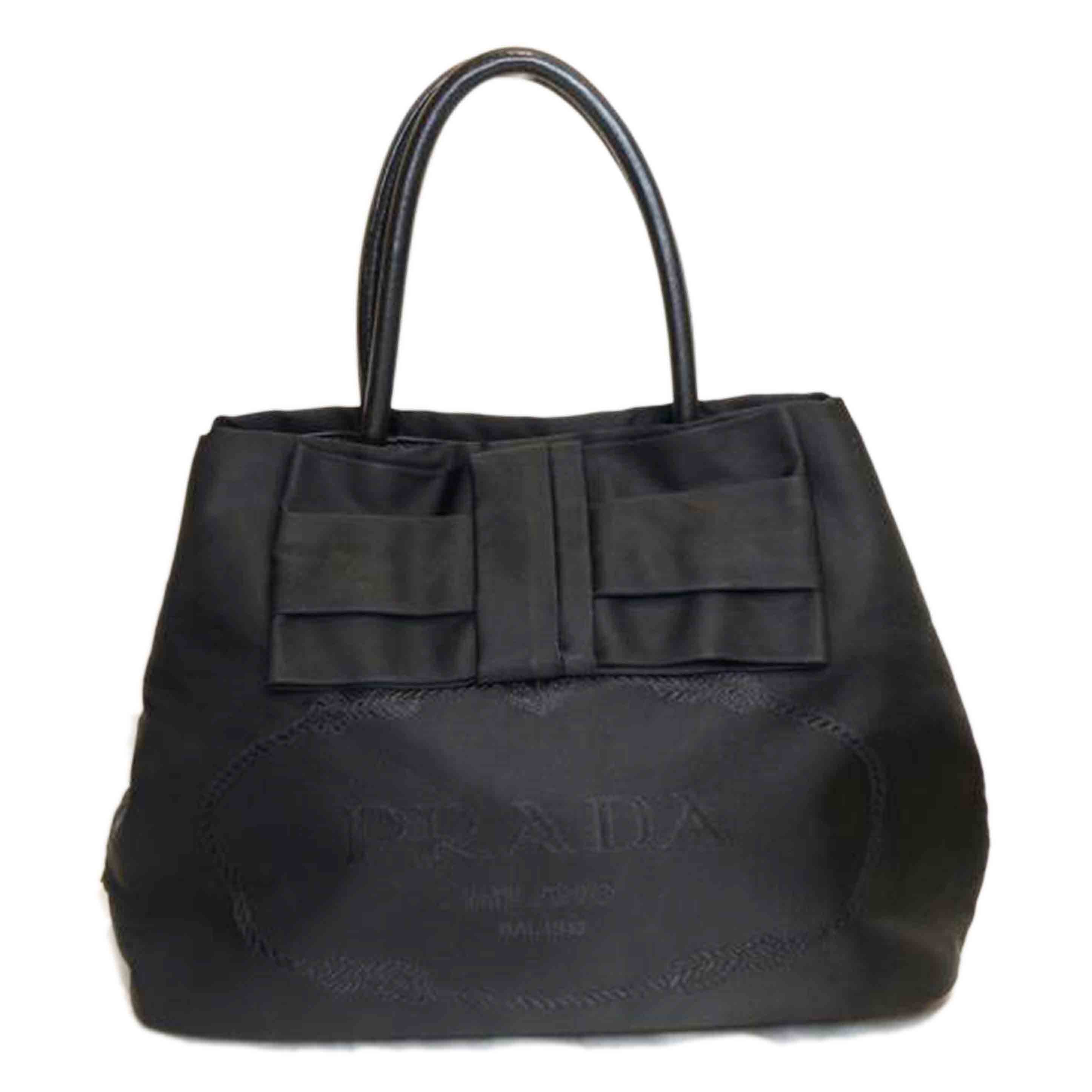 PRADA プラダ/ロゴリボンナイロン×レザー2WAY/1BG068//25/Aランク/92