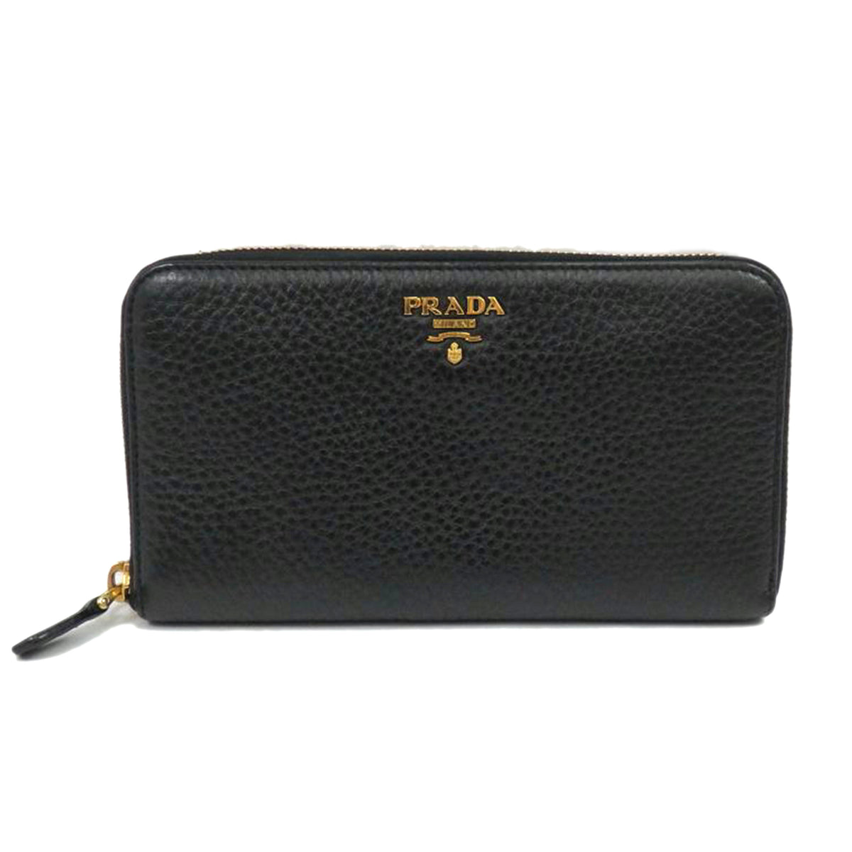 PRADA プラダ/ラウンドファスナー長財布/ブラック/1ML506//204/Bランク/25