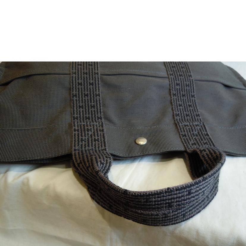 HERMES/エールライントートMM/ナイロンキャンバス //Aランク/92