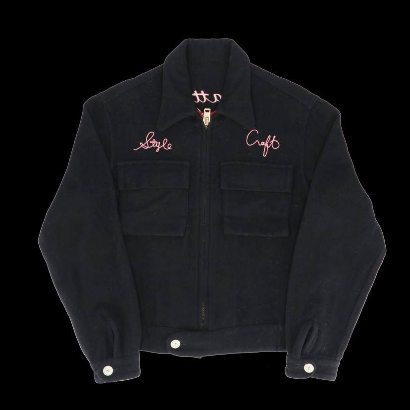 OLD HAMPSHIRE BOND OLD HAMPSHIRE BOND/90’s/ウール刺繍ジャケット/初期EVIS期/日本製/ヴィンテージ/激レア/黒//ABランク/82
