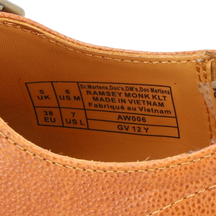 Dr，Martens ドクターマーチン/ラムシー キルト モンク ストラップシューズ ブラウン//Aランク/24