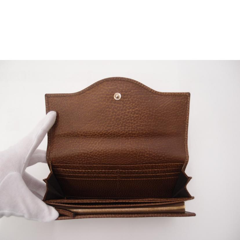 GUCCI グッチ　/グッチシマインターロッキングG二つ折り長財布／ブラウン/282431//114*/Sランク/69
