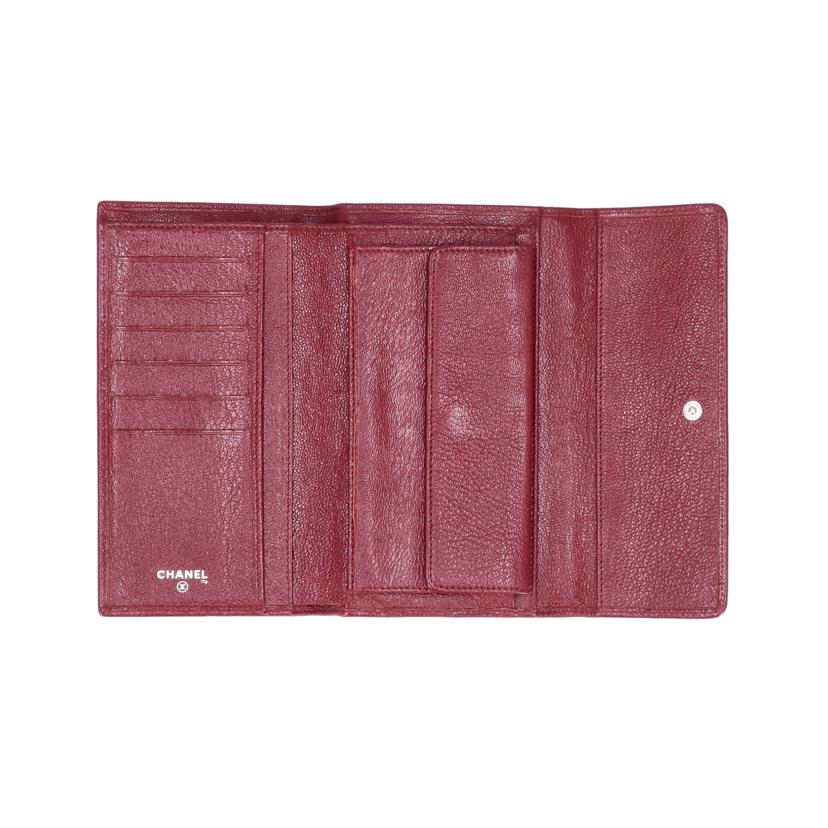 CHANEL シャネル/ゴートスキン・三つ折り長財布//116*****/Aランク/78