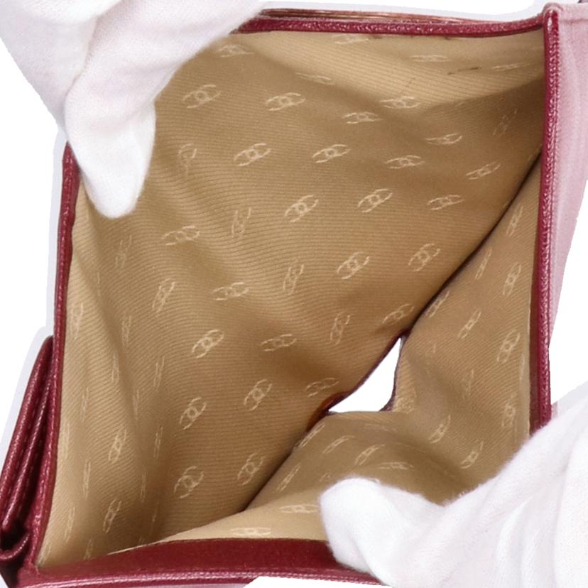 CHANEL シャネル/ゴートスキン・三つ折り長財布//116*****/Aランク/78