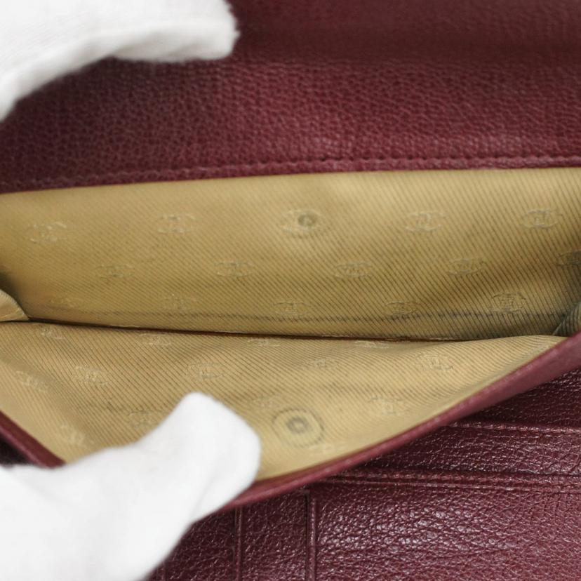 CHANEL シャネル/ゴートスキン・三つ折り長財布//116*****/Aランク/78