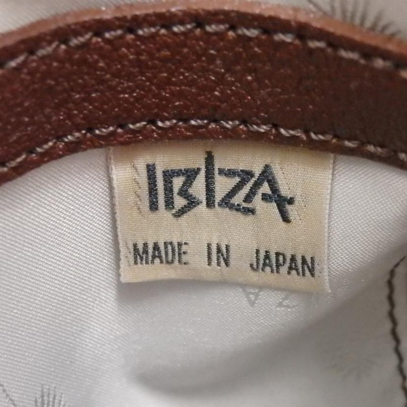 IBIZA イビザ/ラフィアバック 巾着付き//Aランク/25