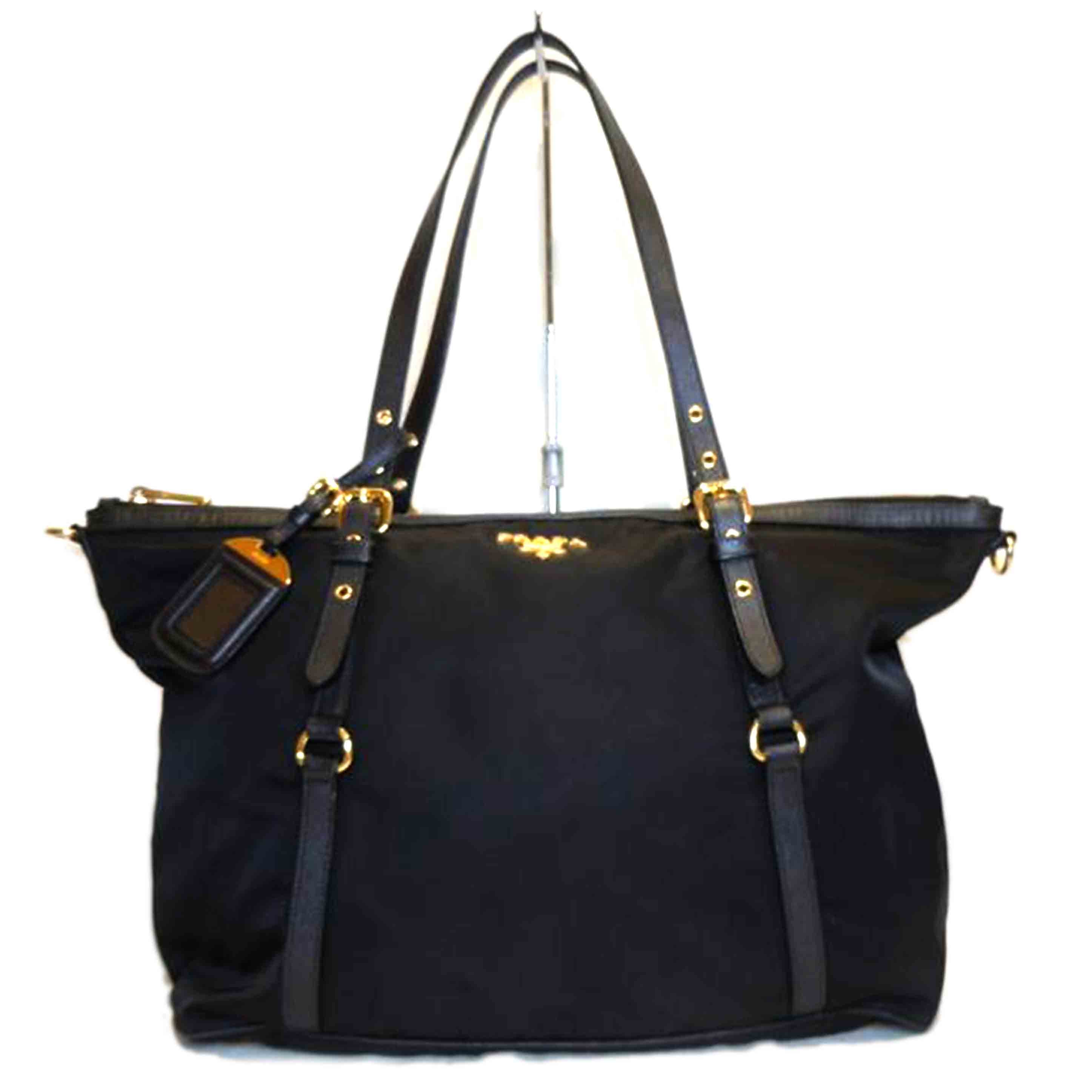 PRADA プラダ/ナイロン2WAYトートバッグブラックGD金具/1BG253//158**/ABランク/92
