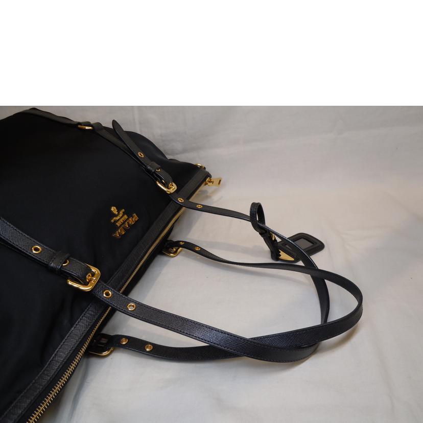 PRADA プラダ/ナイロン2WAYトートバッグブラックGD金具/1BG253//158**/ABランク/92