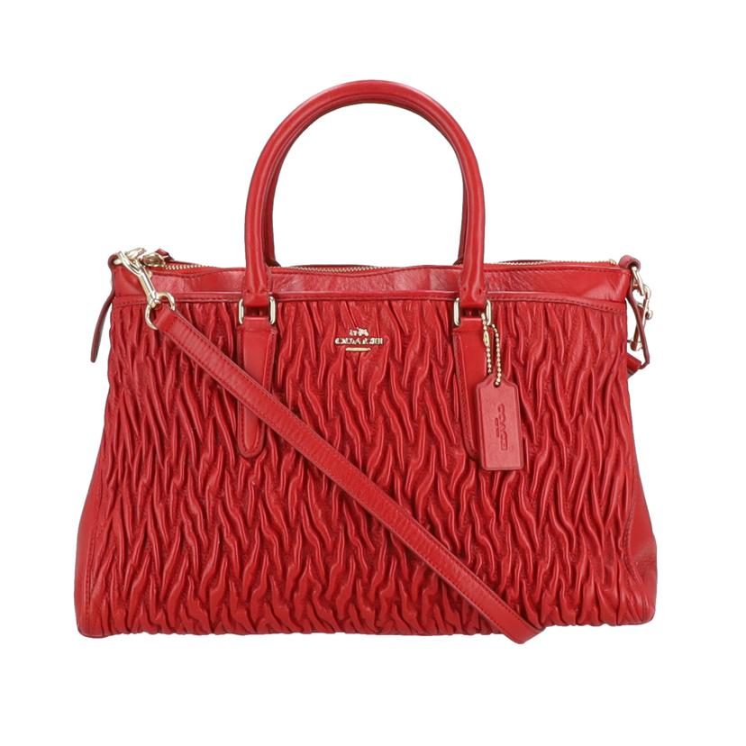 COACH コーチ/モルガンサッチェルトート／レッド/F37083//J15**/Aランク/78
