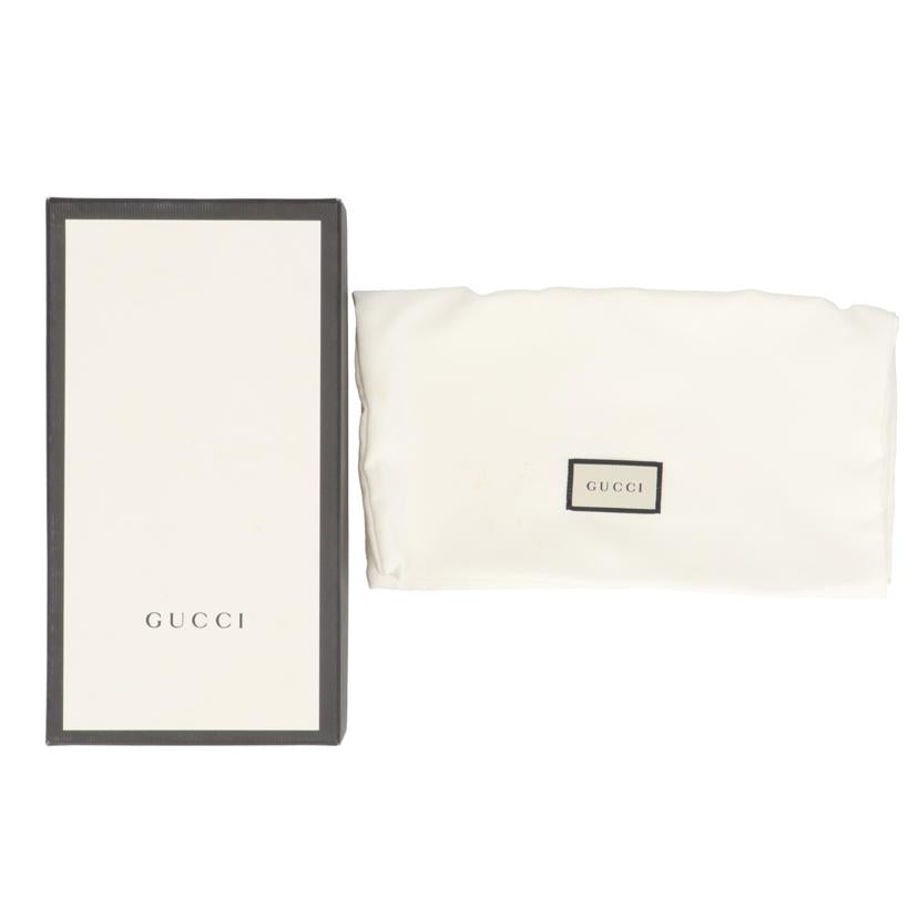 GUCCI グッチ/グッチシマリボンレザーラウンドファスナー/388680//209*/Bランク/94