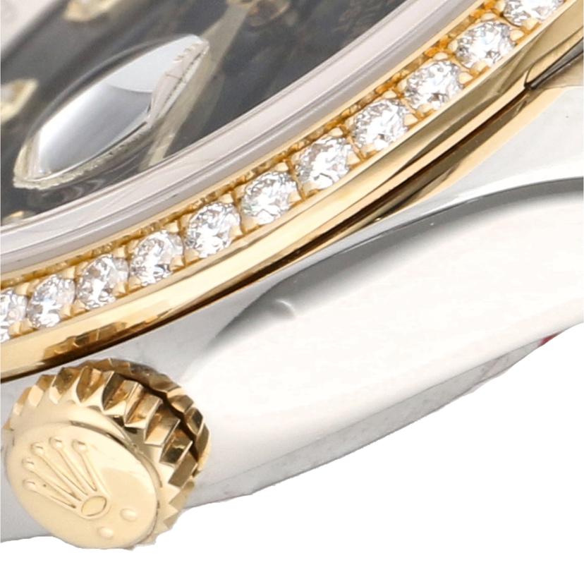 ROLEX ロレックス/デイトジャスト10PダイヤSS×YG／黒文字盤／ランダム番/116243G//39K*****/ABランク/88