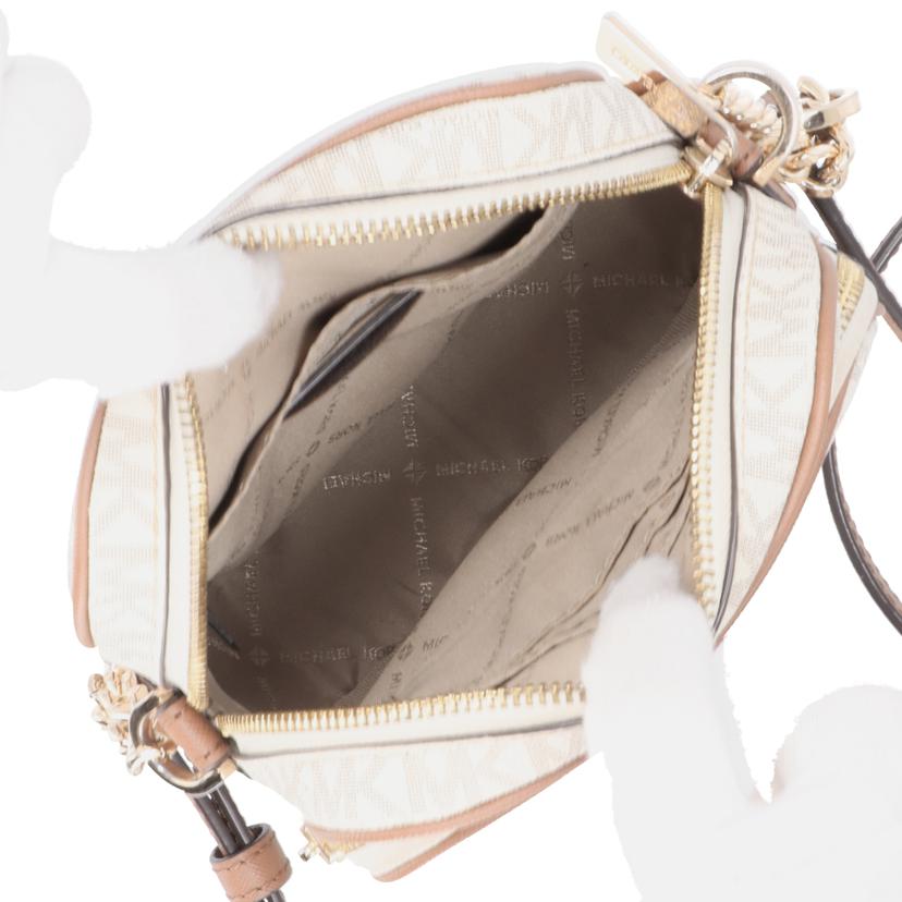 MICHAEL KORS マイケルコース/レザーMK柄ショルダーチェーンクロスボディ 白/35F1GTVC2B//Bランク/42