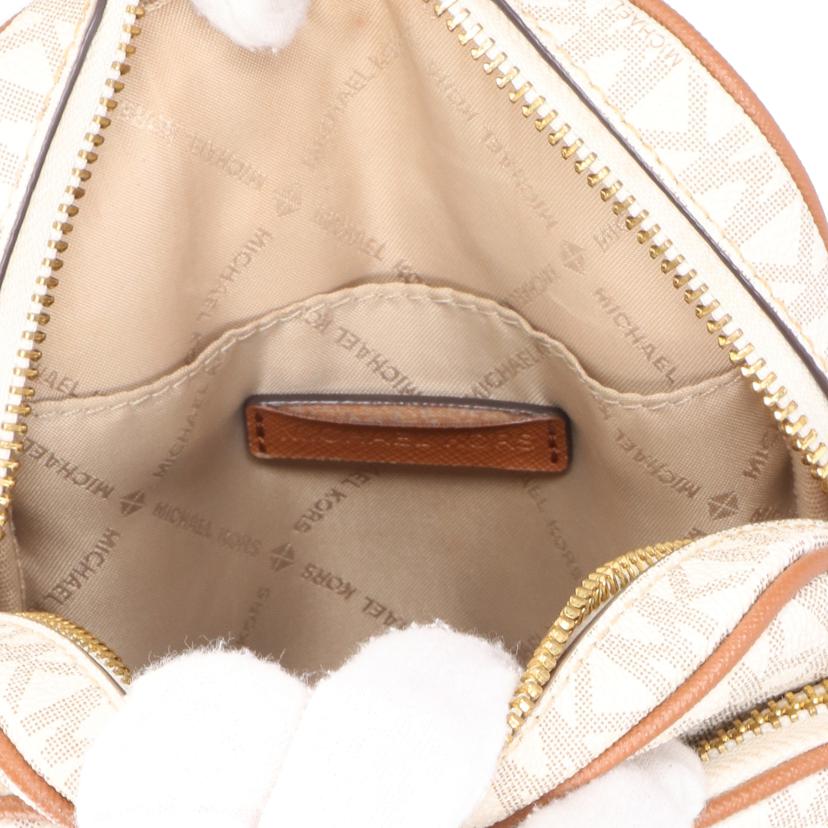 MICHAEL KORS マイケルコース/レザーMK柄ショルダーチェーンクロスボディ 白/35F1GTVC2B//Bランク/42