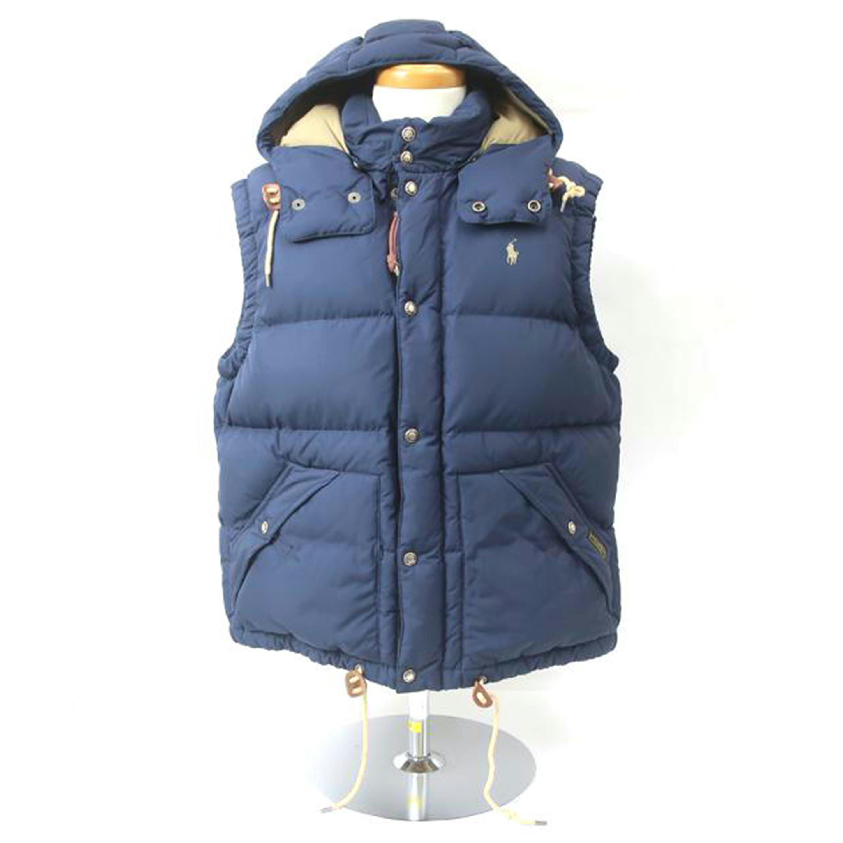 RALPH　LAUREN ラルフローレン/ダウンベスト　Lサイズ　ネイビー×ベージュ//ABランク/65