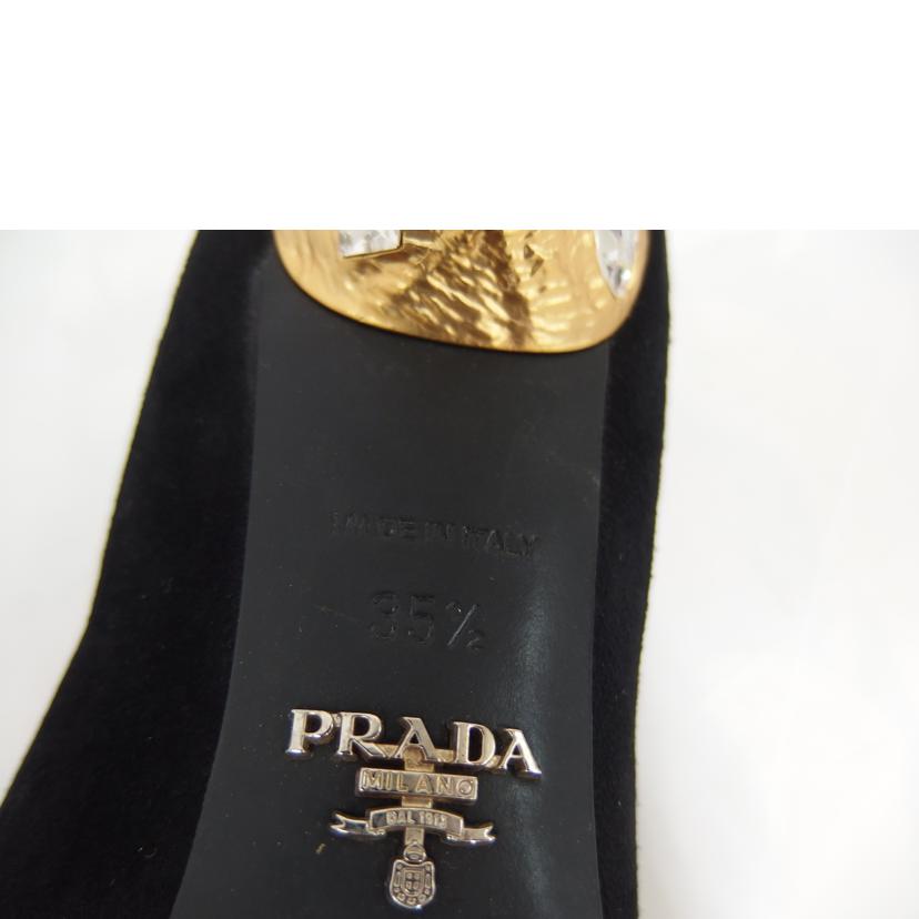 PRADA PRADA/ヒ-ルパンプス/ビジュ-/黒//ｻｲｽﾞ35 1/2/Bランク/82