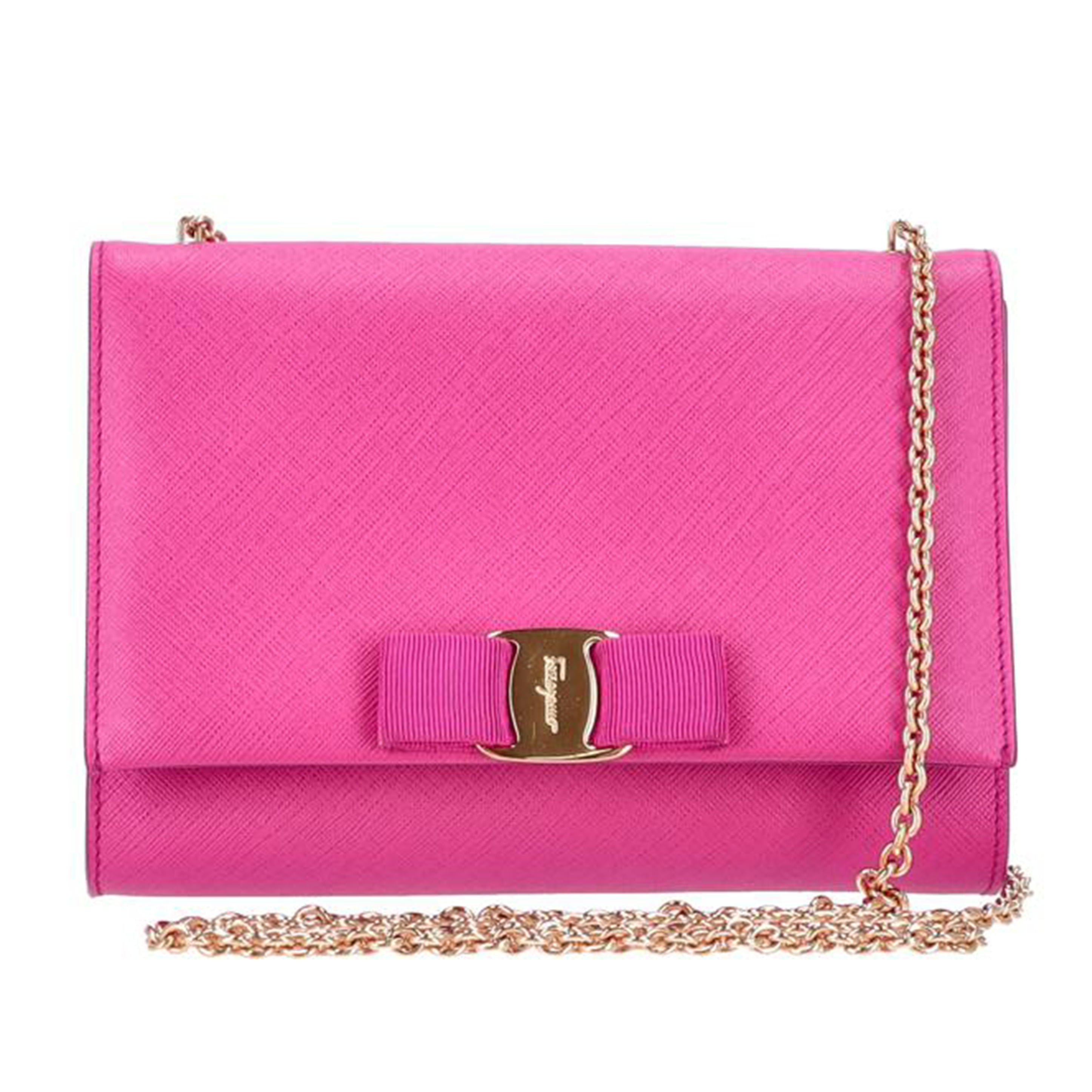 Ferragamo/Ferragamo　ヴァラリボンチェーンショルダー　/AU-22/B558//SAランク/78