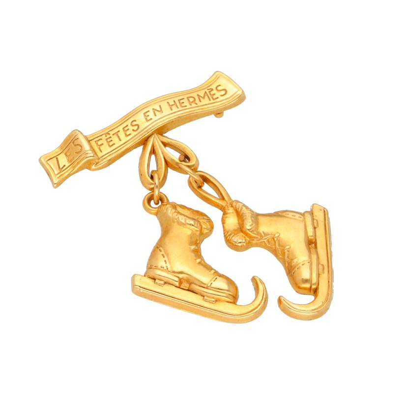 HERMES エルメス/LE FETES EN HERMES ヴィンテージブローチ//ABランク/91
