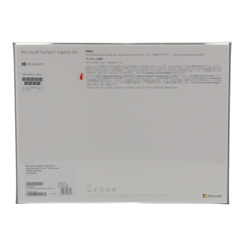 Microsoft マイクロソフト　/Surface　Laptop　Go　128GB　未使用/THH-00020//1Z910000316/Sランク/70