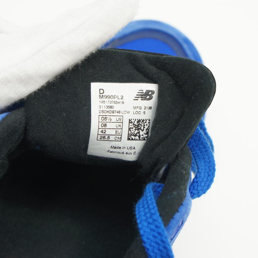 new　balance ニューバランス/990PL2／ブルー／ブラック／グレー/M990PL2//ｻｲｽﾞ:26.5cm/Aランク/75