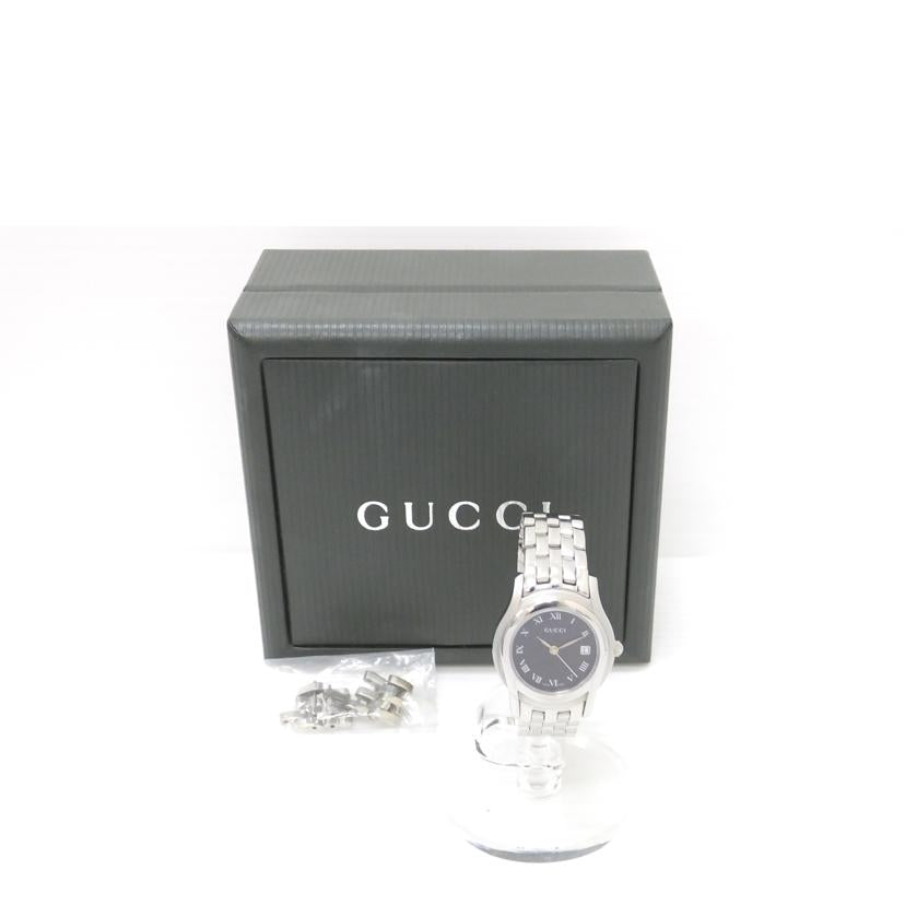 GUCCI グッチ/ラウンド／黒文字盤／デイト／レディースクォーツ/5500L//008****/Bランク/88
