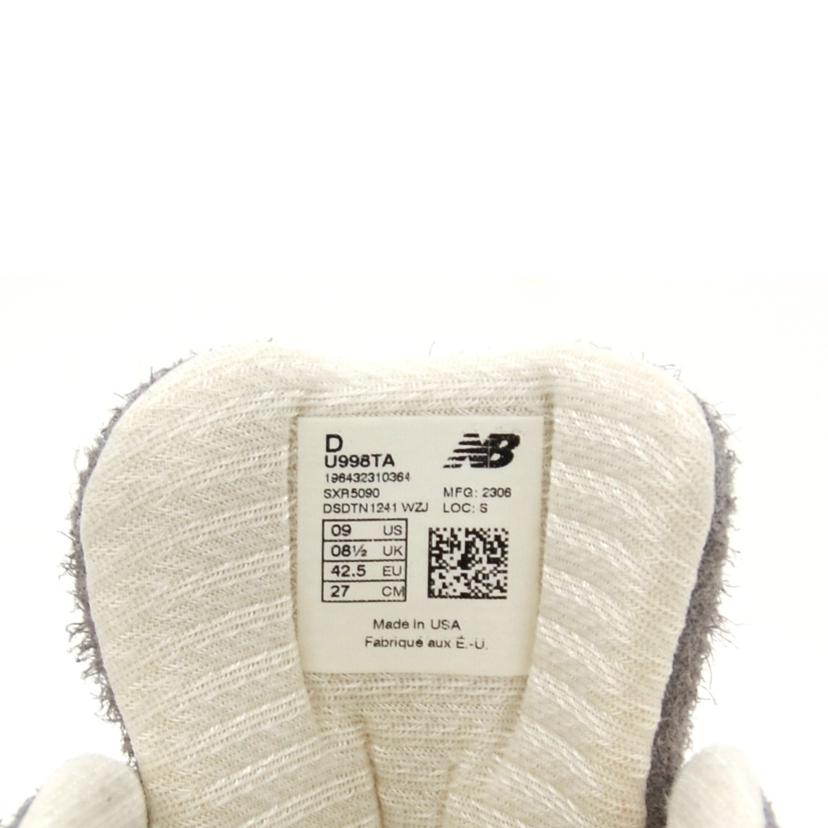 new　balance ニューバランス/998／グレー／ネイビー/9264752309083//Sランク/75
