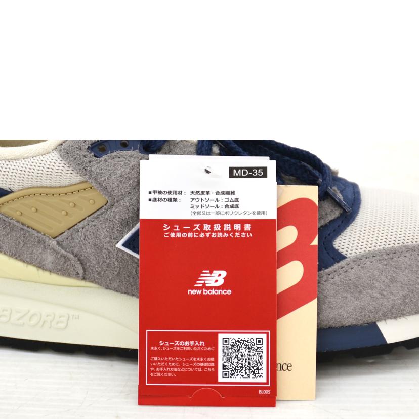 new　balance ニューバランス/998／グレー／ネイビー/9264752309083//Sランク/75