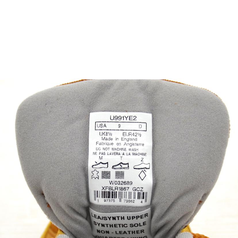 new　balance ニューバランス/991V2／ブラウン/U991YE2//ｻｲｽﾞ:USA 9/Sランク/75