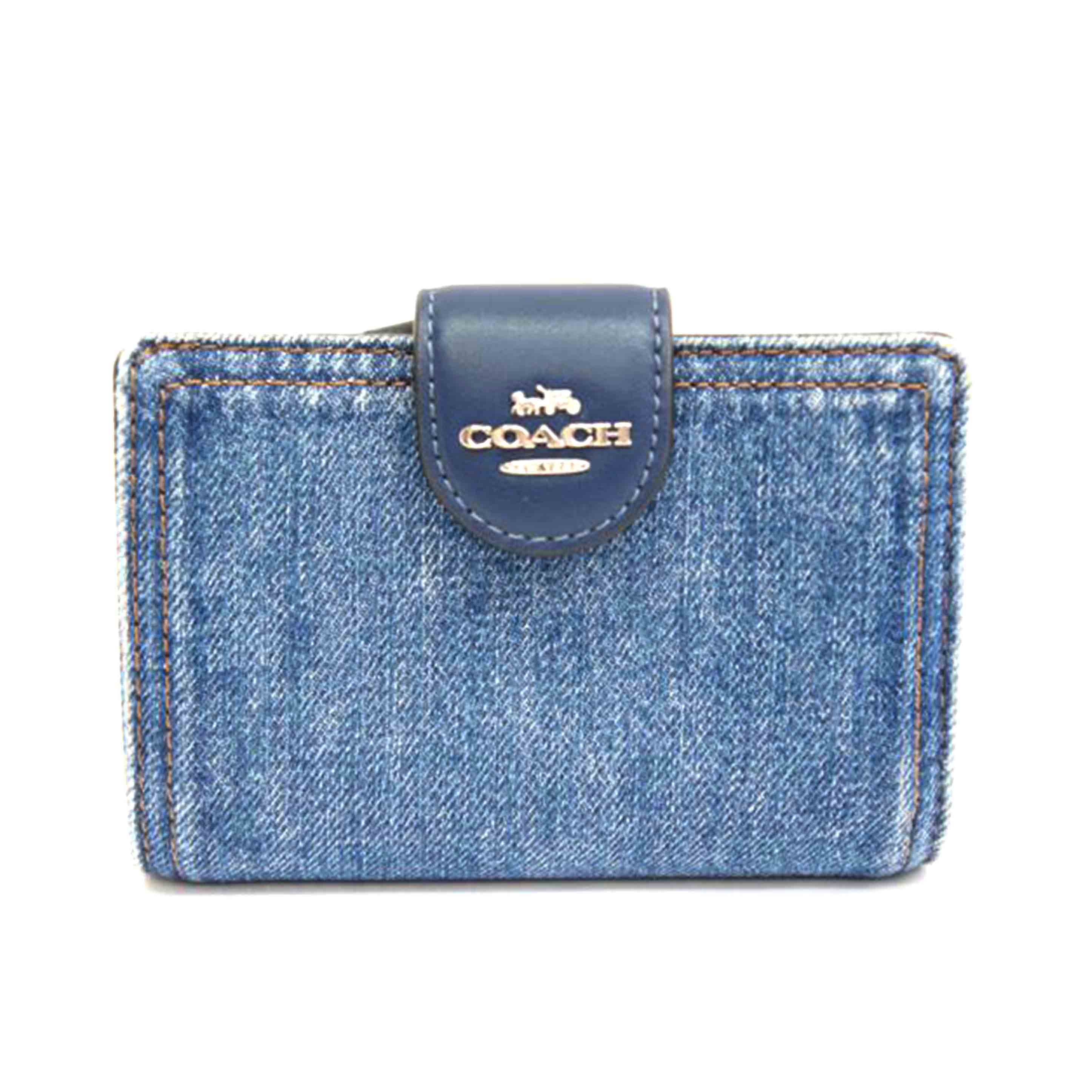 COACH コーチ/デニム2つ折り財布/CA096//M24**/Aランク/05