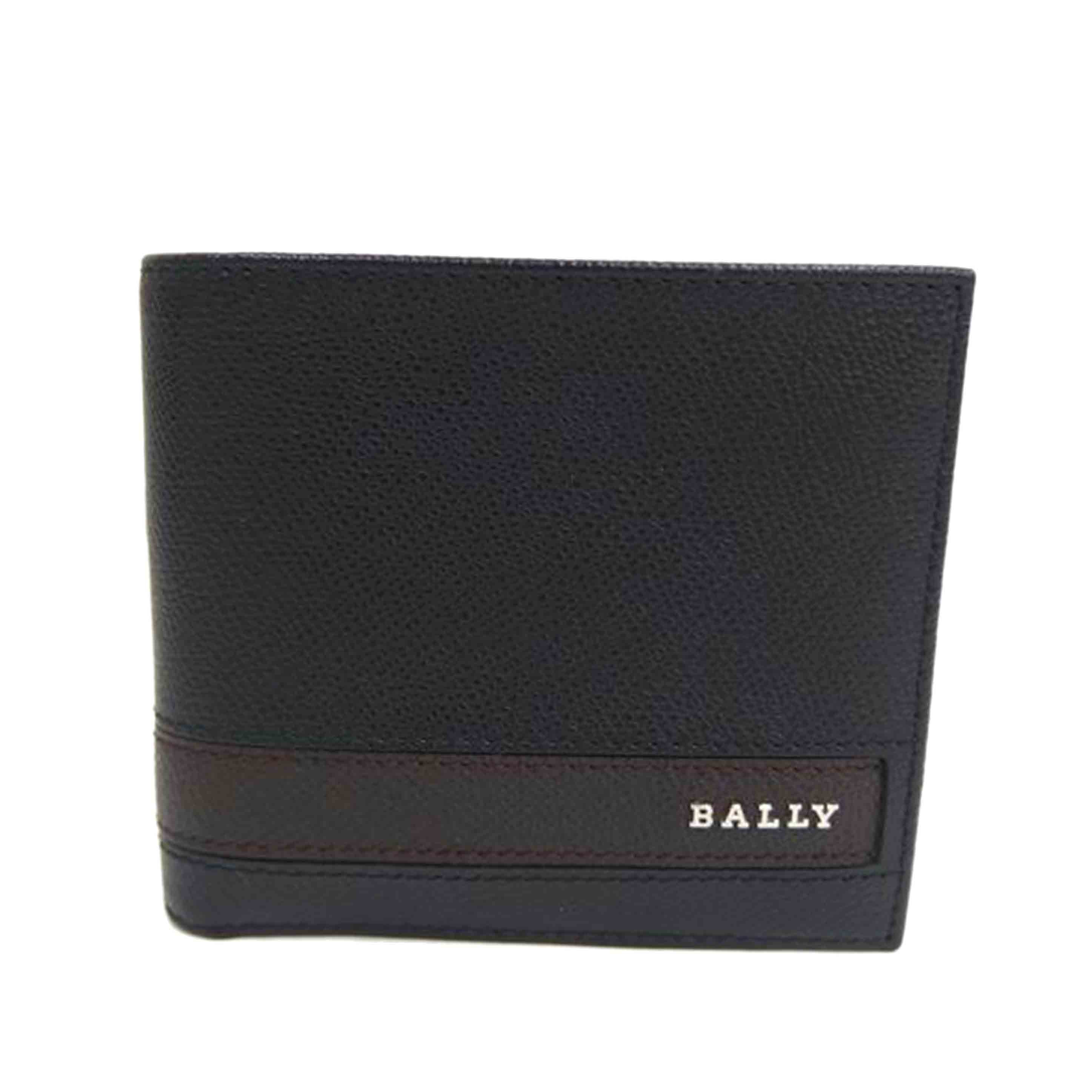 BALLY ﾊﾞﾘｰ/2つ折り財布／ブラック//Aランク/82