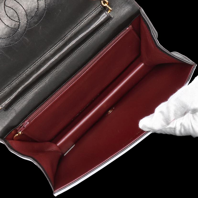 CHANEL/ラムスキンマトラッセフルフラッププッシュロックチェーンショルダー/A03571//443****/ABランク/78