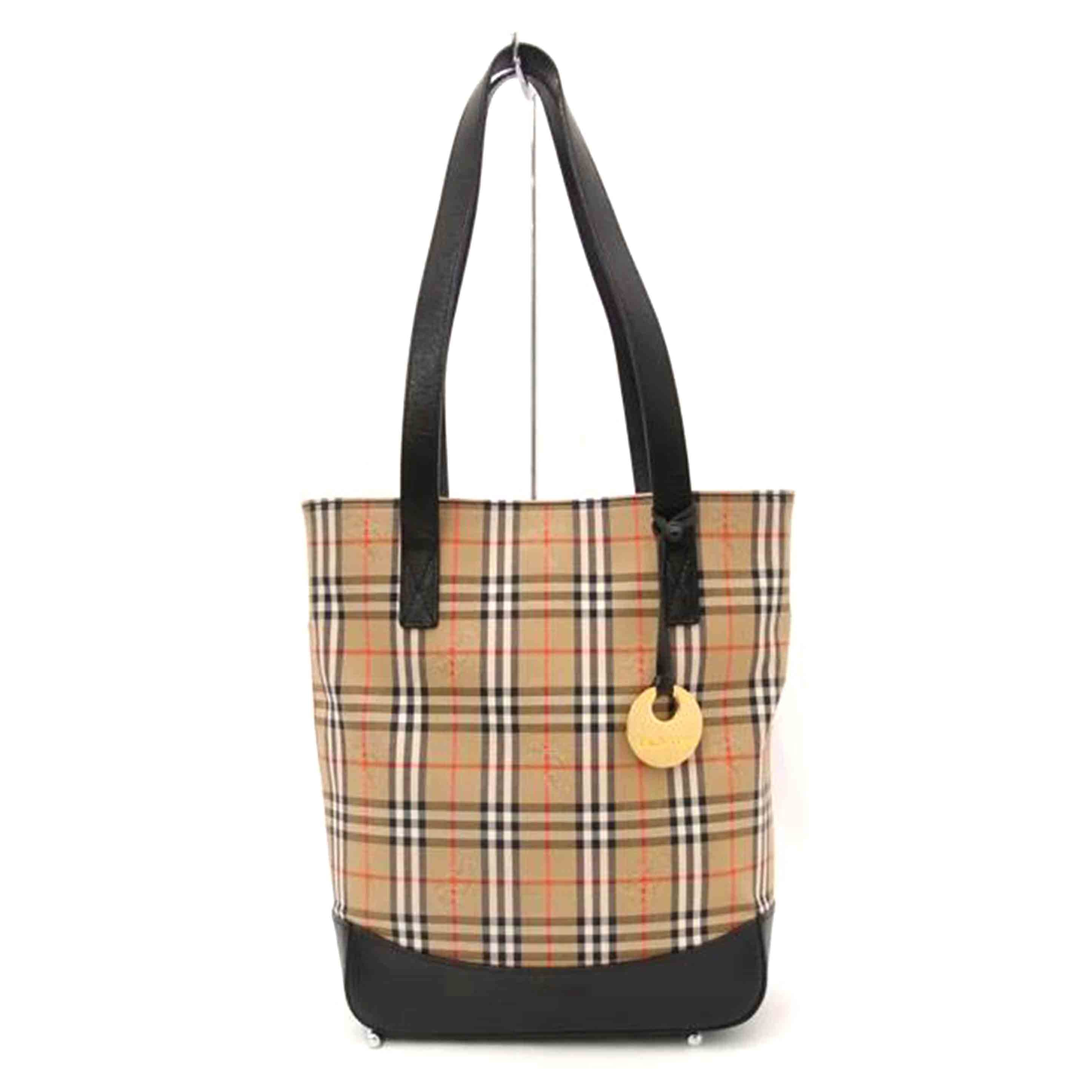 Burberrys バーバリーズ/バーバリーチェックトート／ブラック//ABランク/69