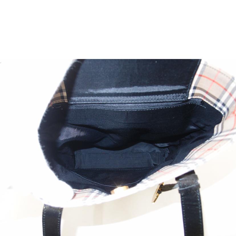 Burberrys バーバリーズ/バーバリーチェックトート／ブラック//ABランク/69