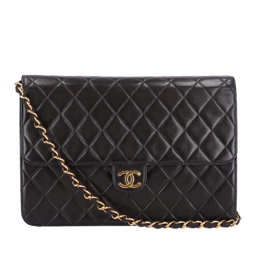 CHANEL/プッシュロックラムスキンチェーンショルダー//341****/ABランク/19