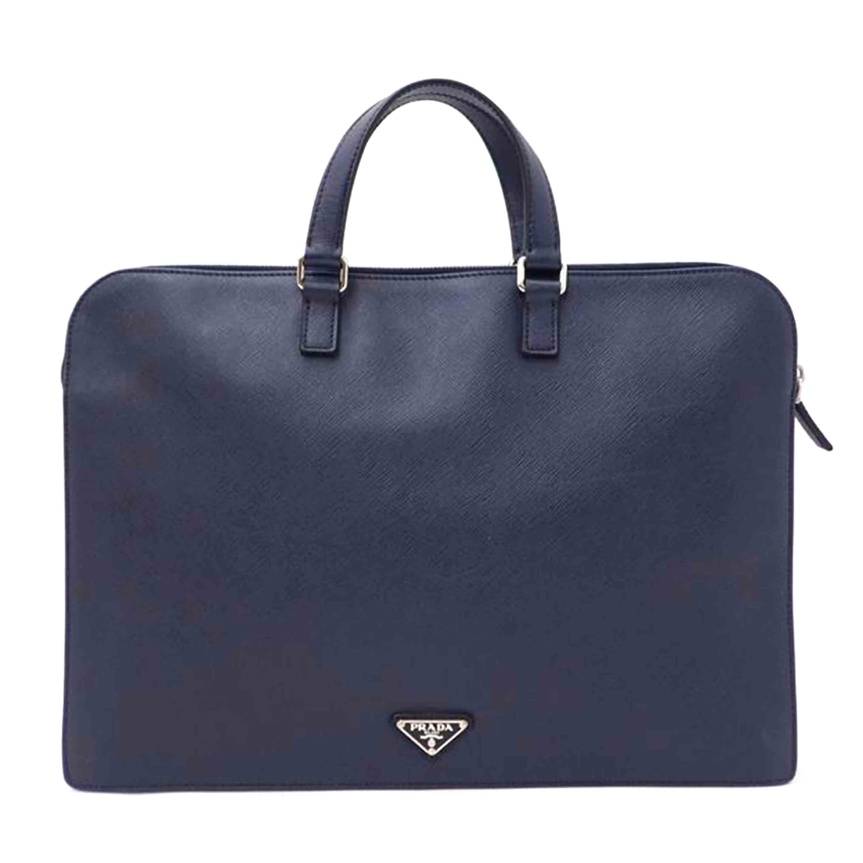 PRADA プラダ/サフィアーノビジネスバッグ/ネイビー//49/Aランク/69
